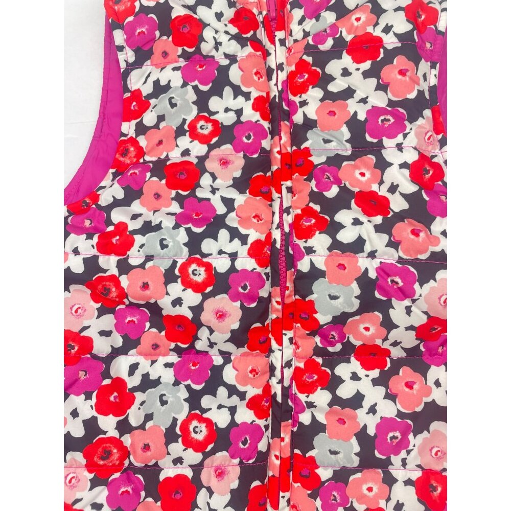 Gymboree Girl Floral Puffer Vest  Jacket S (5-6) - Picture 7 of 10